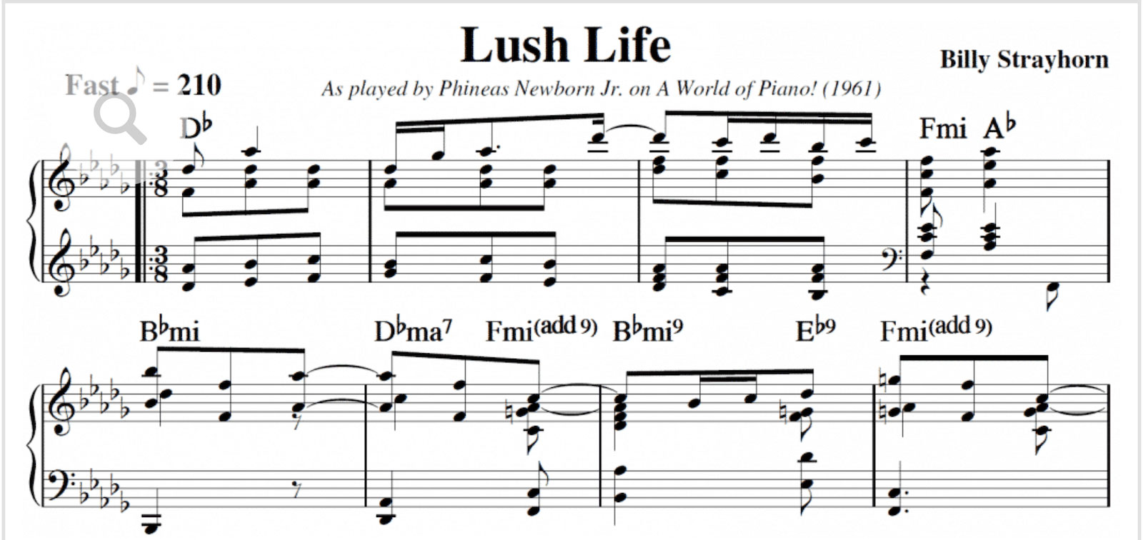 One More Piece? … Yes, Lush Life !